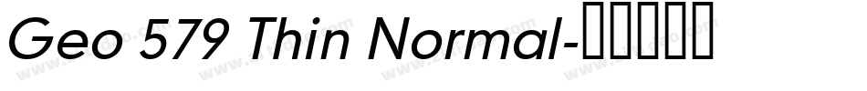Geo 579 Thin Normal字体转换